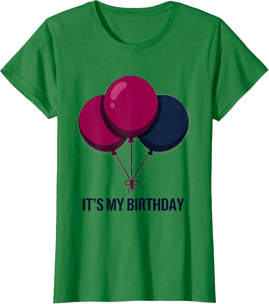 Women's It's My Birthday Family Matching Party Confetti Cake T-Shirt - Kelly Green