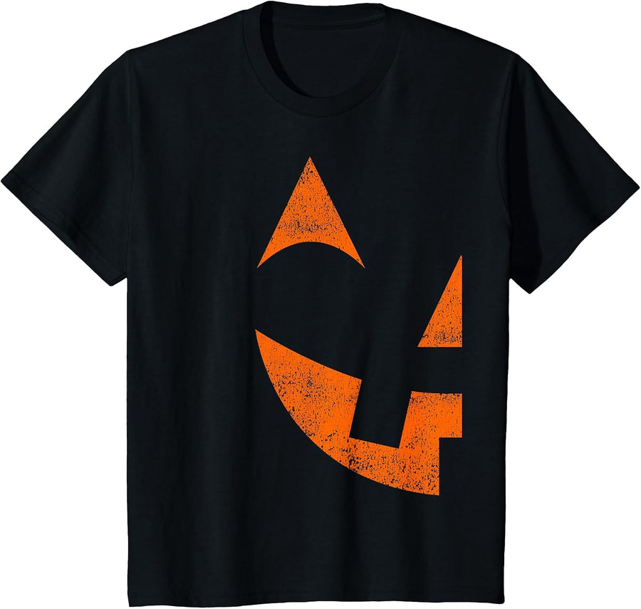 Jack O Lantern Halloween Couples Outfits T-Shirt - Black