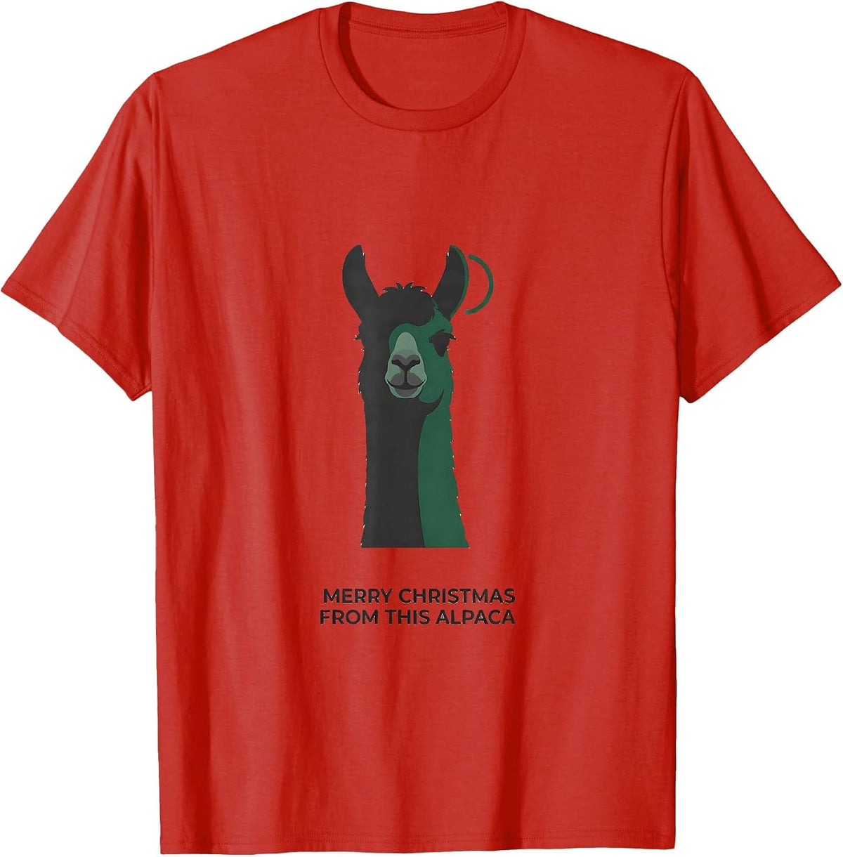 Men's Merry Christmas From This Alpaca Funny Llama Lover Christmas T-Shirt - Red