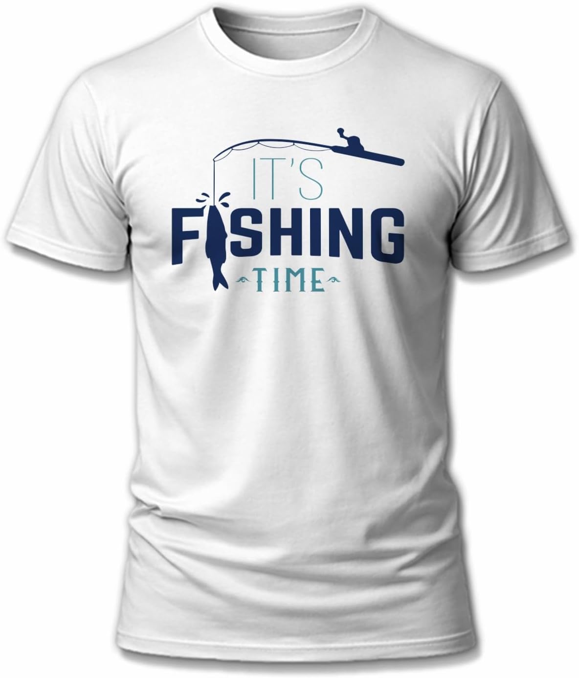 Funny Fishing T-Shirt for Dad Men Reel Cool Fish Bass Fishing Joke Tee Novelty Fisherman Shirts for Fish Lover - A12