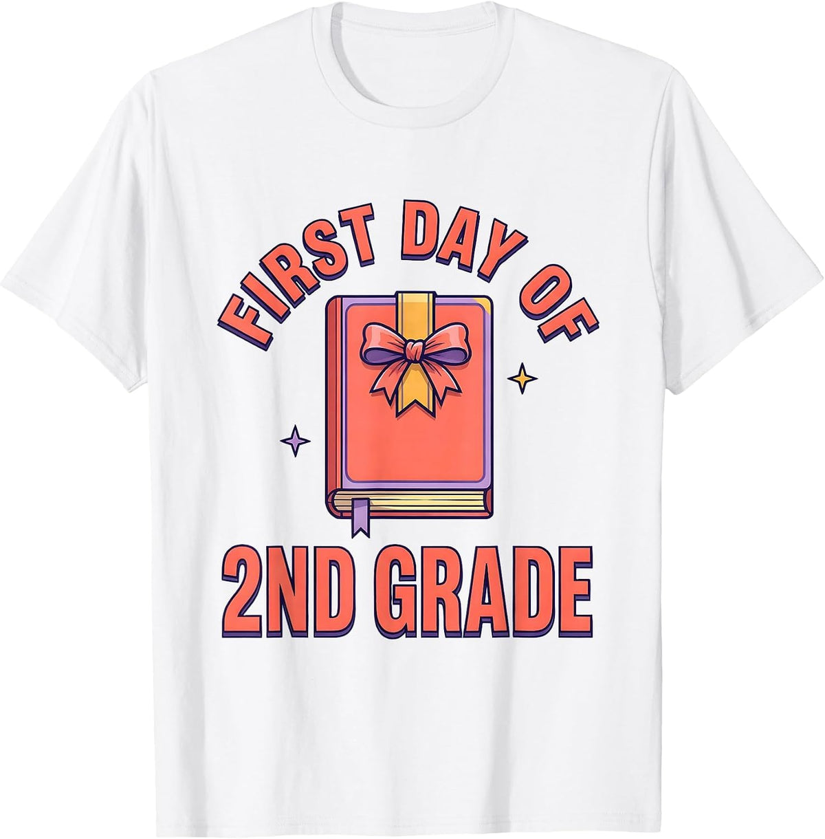 Men's First Day Of 2nd Grade Coquette Back To School Girls Kids T-Shirt - White