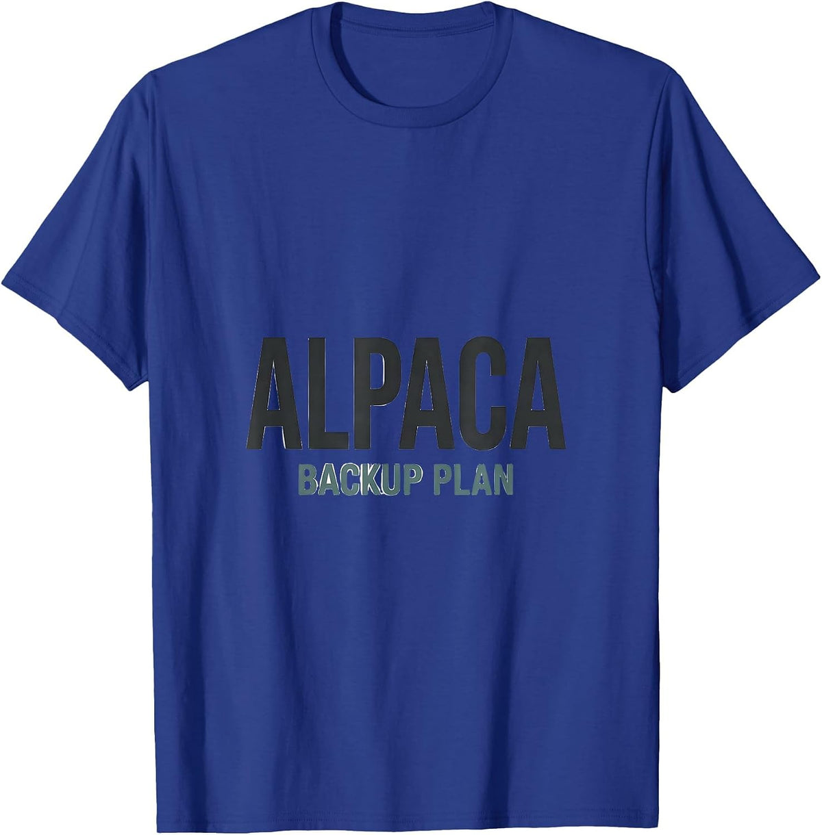 Men's Alpaca Backup Plan Funny Alpaca Lover Yoga Humor T-Shirt - Royal Blue