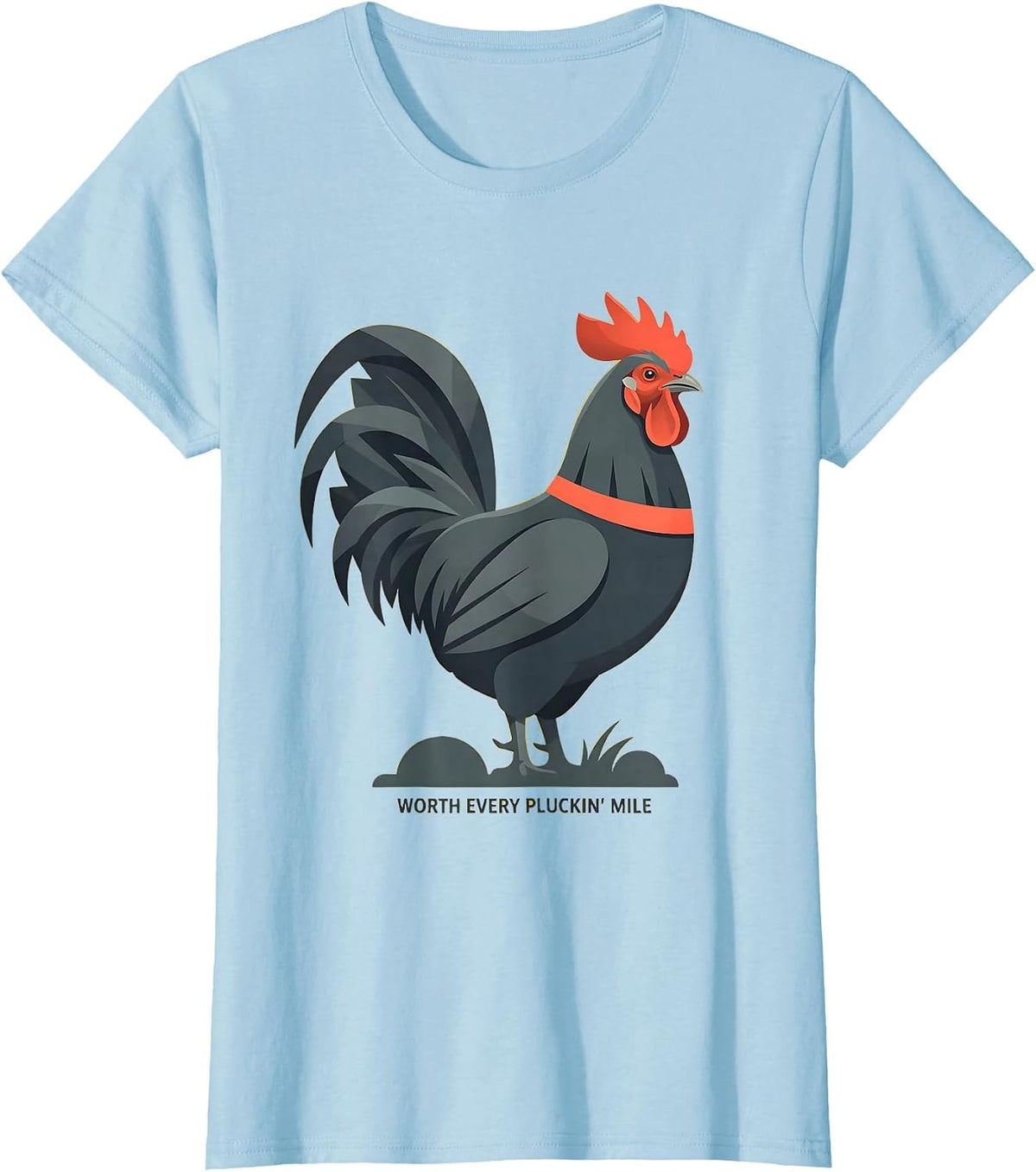 Worth Every Pluckin' Mile Pheasant Hunter Upland Bird T-Shirt - Baby Blue
