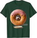 Men's One More Sprinkle Cute Kawaii Hedgehog Animal Character T-Shirt - Dark Green