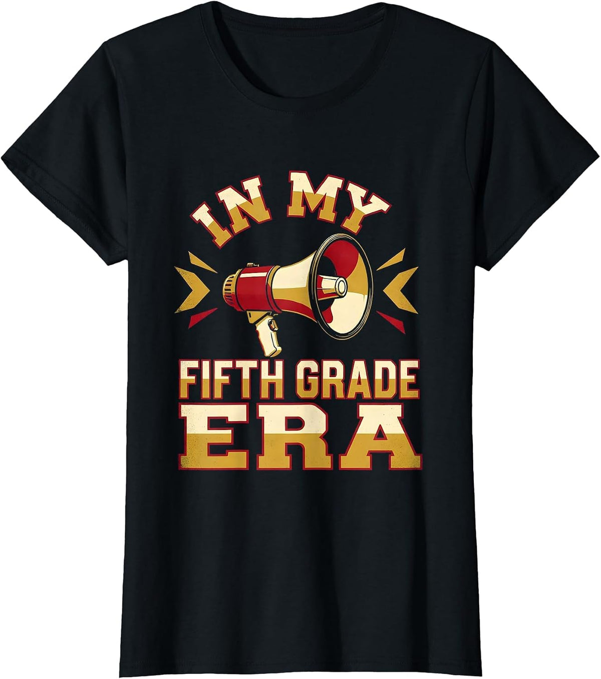 In My Fifth Grade Era Girl Tie Dye 5th Grade Back to School T-Shirt - Black