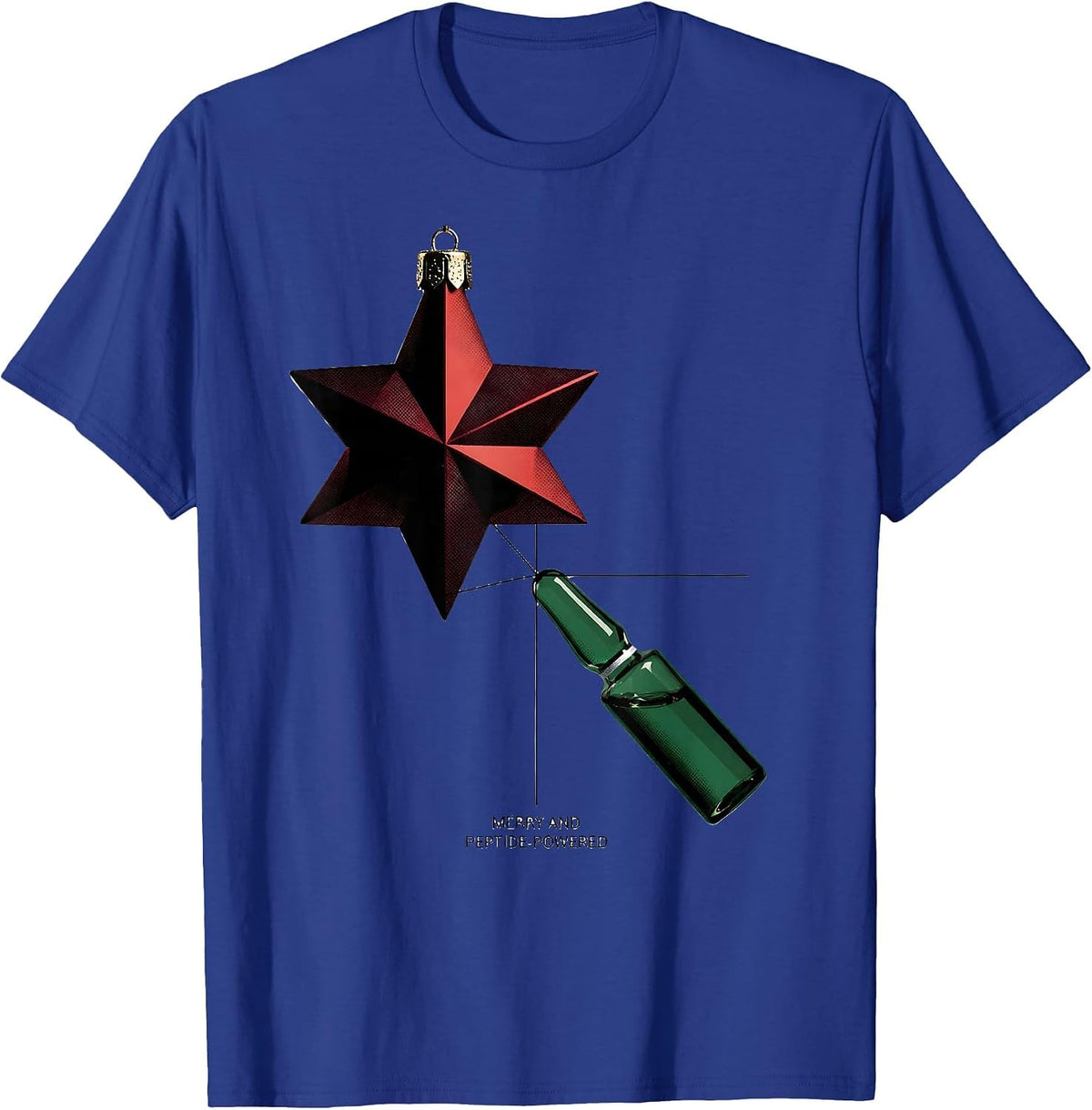 Merry And Peptide-Powered Geometric Esthetician Dermatology T-Shirt - Royal Blue