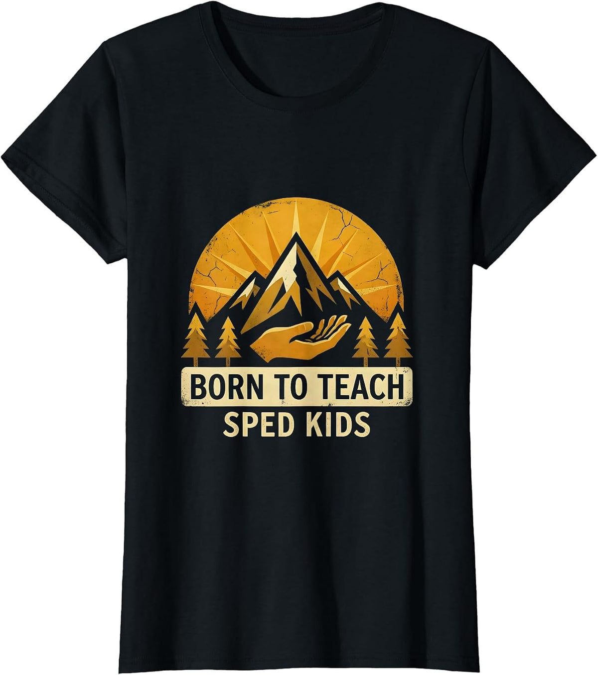 Born to Teach Sped Kids Special Education Design T-Shirt - Black