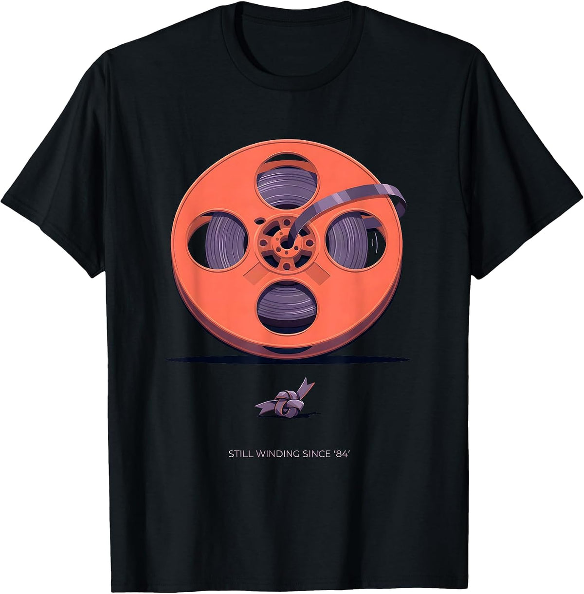 Men's Still Winding Since '84 Retro 80s Synthwave Nostalgia T-Shirt - Black