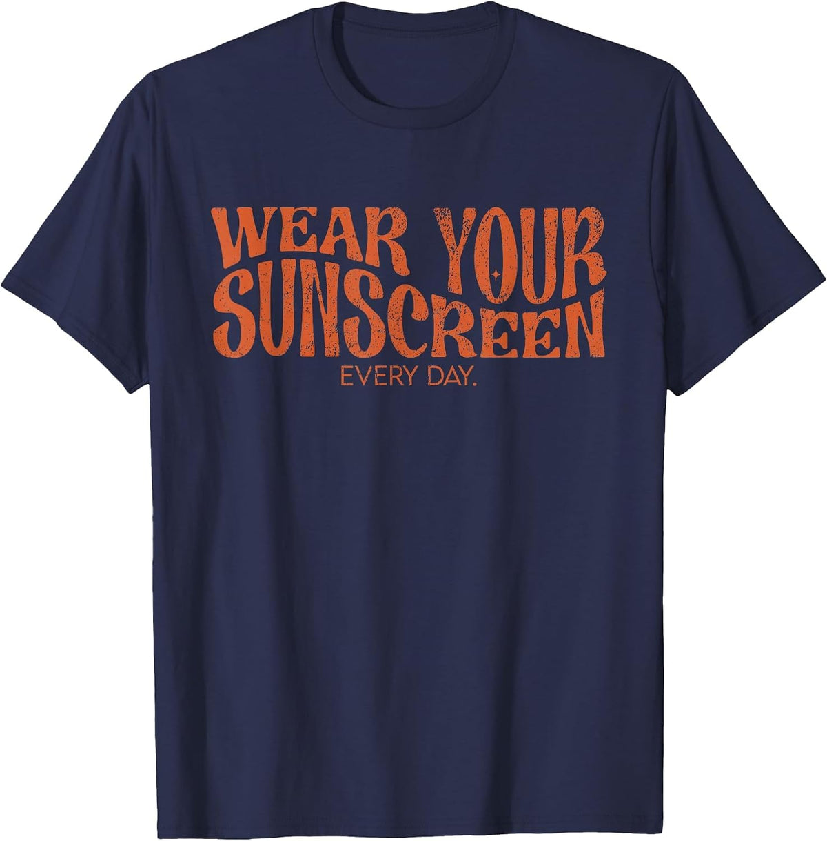 Vintage Wear Your Sunscreen Every Day SPF Dermatologist T-Shirt - Navy Blue