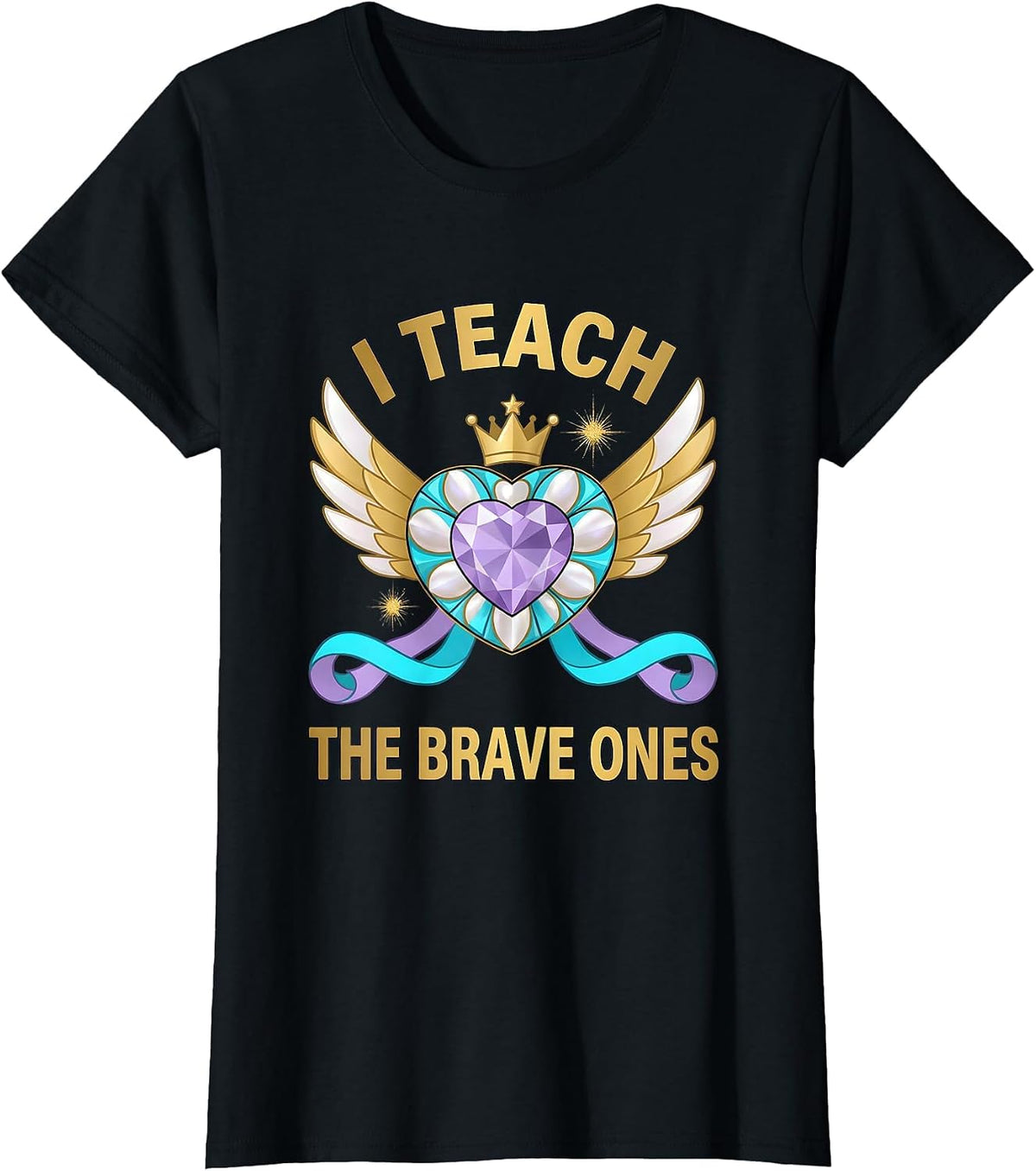 Women's I Teach The Brave Ones Special Education Teacher T-Shirt - Black