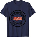 Bacon Overconsumption, Certified Funny Foodie Pig Lover T-Shirt - Navy Blue