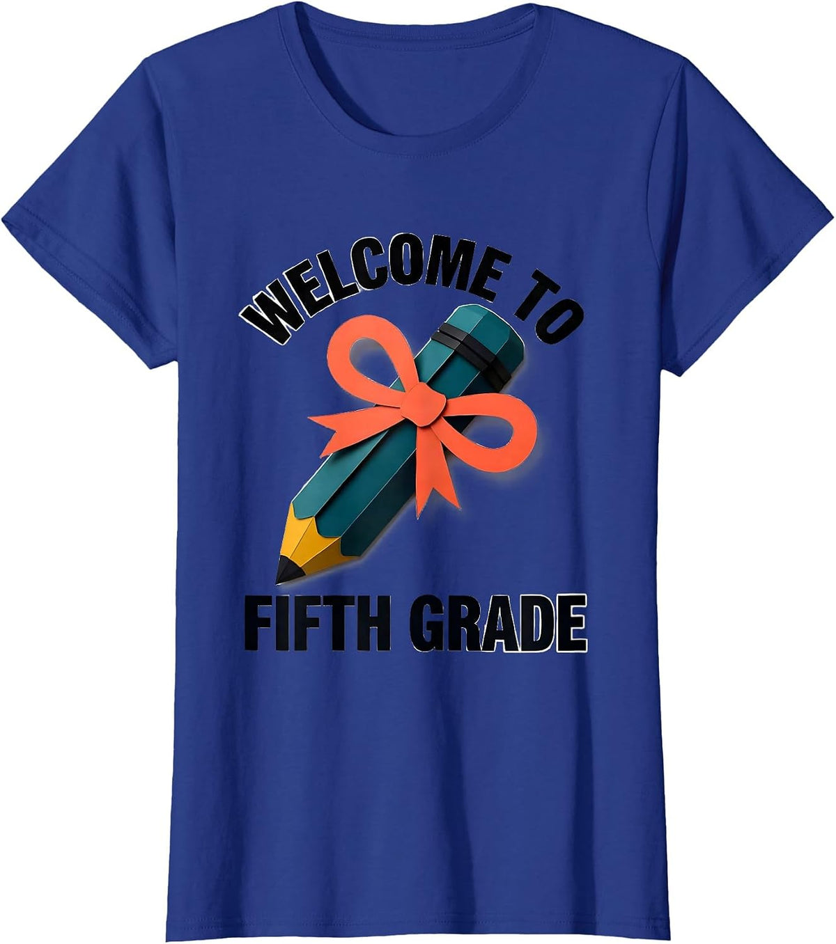 Women's Welcome To Fifth Grade Cute Back To School Coquette Bow T-Shirt - Royal Blue