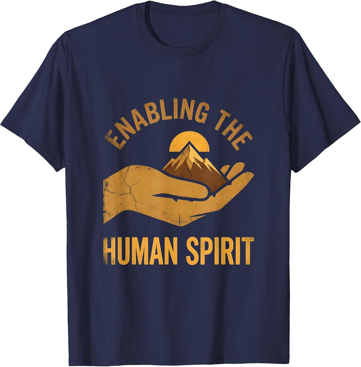 Enabling the Human Spirit Occupational Therapy Design T-Shirt - Navy Blue