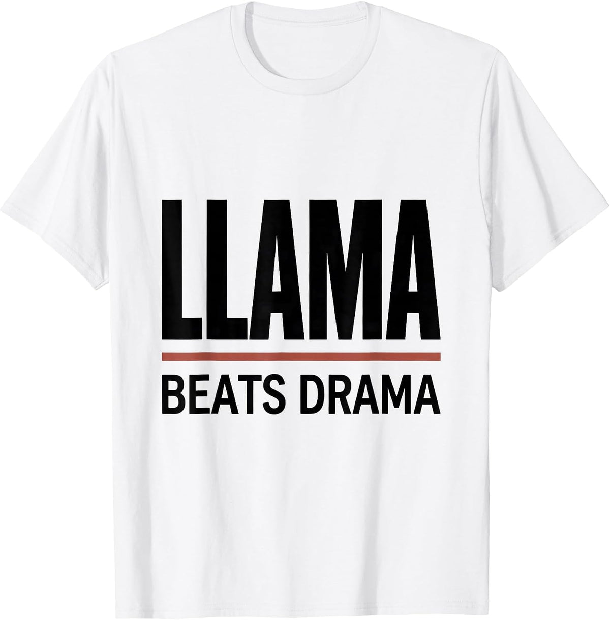 Men's Llama Beats Drama Funny Llama Alpaca Lover Gift T-Shirt - White