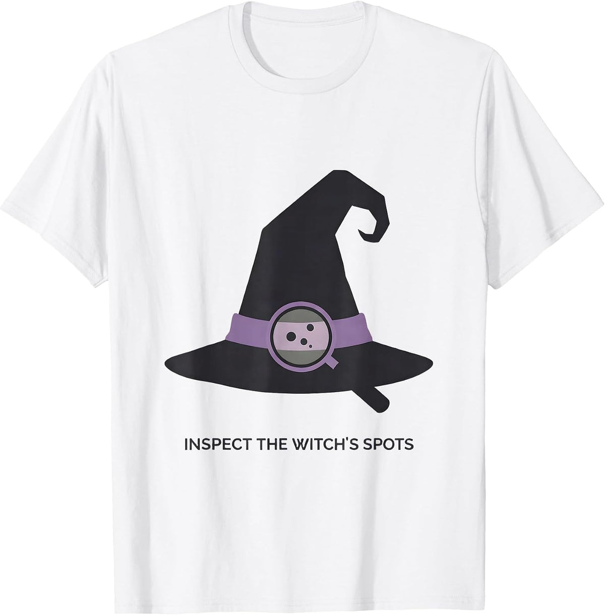 Men's Inspect The Witch's Spots Minimalist Halloween Dermatology T-Shirt - White