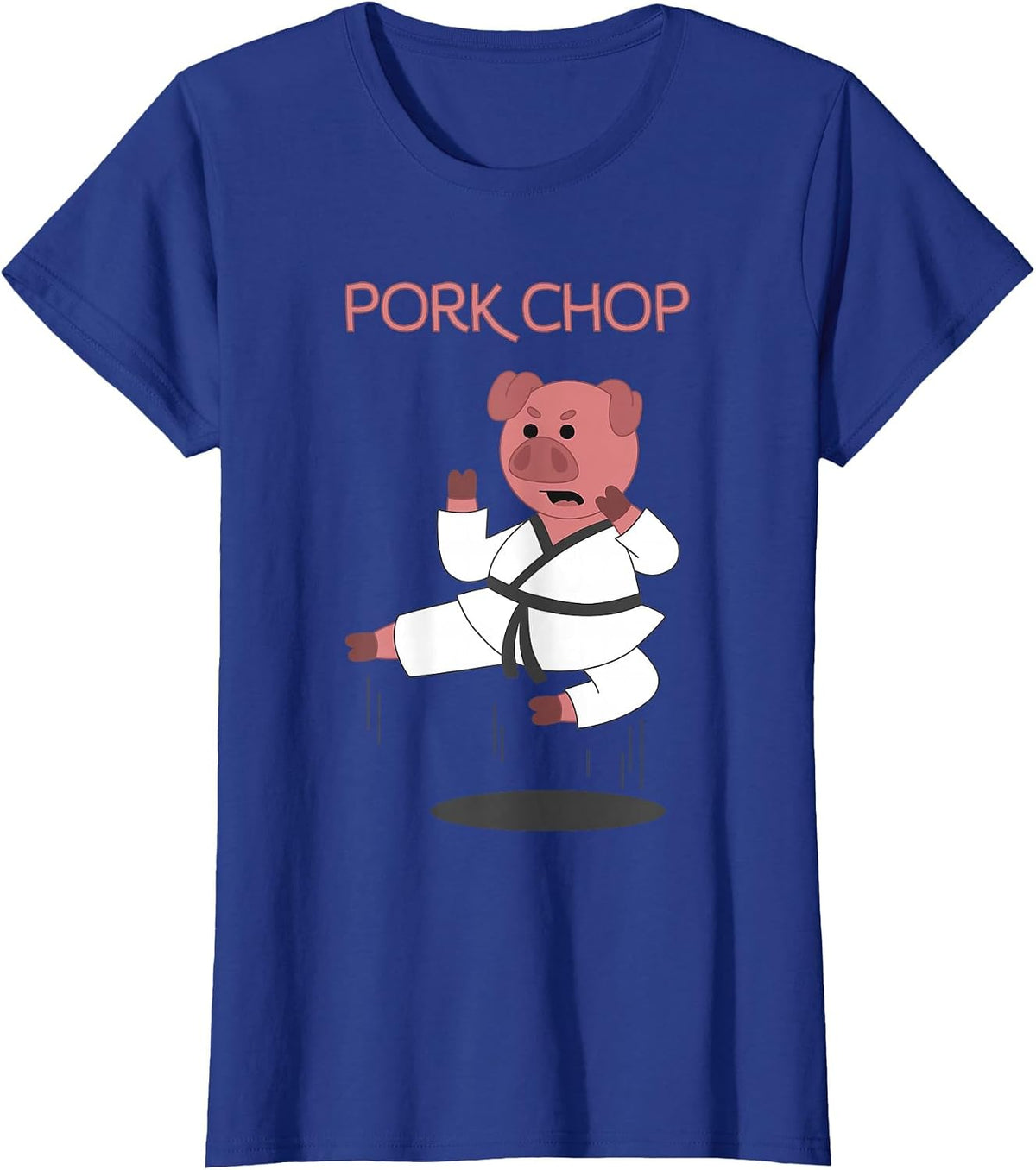 Pork Chop - Funny Pig Karate Pun T-Shirt T-Shirt - Royal Blue