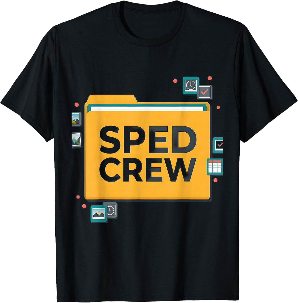 Men's SPED Crew Funny Special Education Teacher Humor T-Shirt - Black