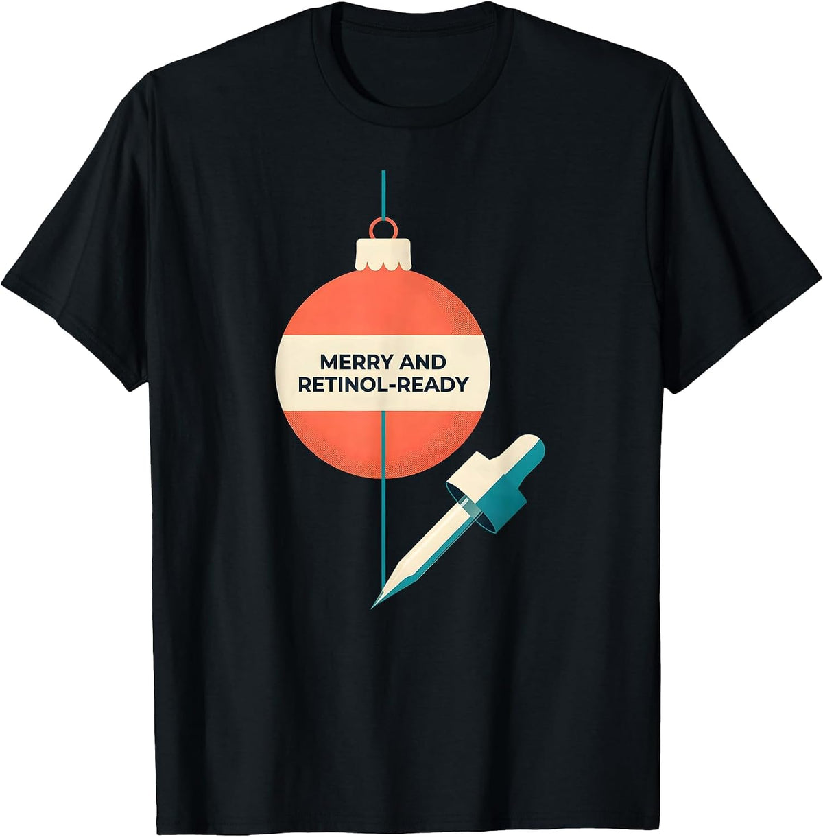 Men's Merry And Retinol-Ready Midcentury Modern Esthetician T-Shirt - Black
