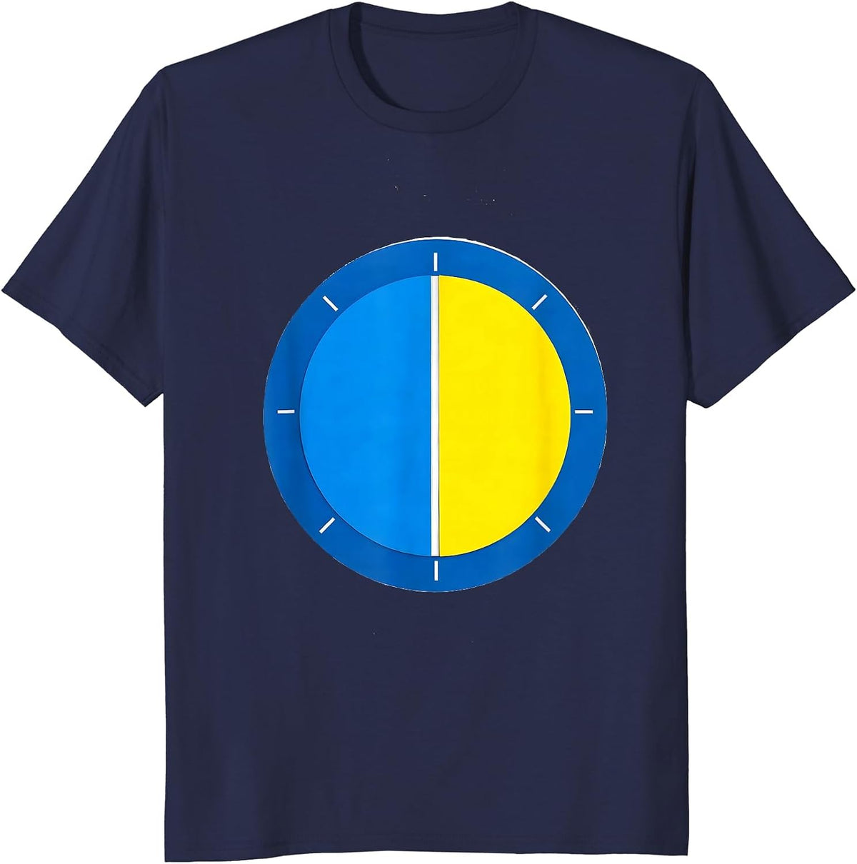 Circular Down Syndrome Awareness Support Family Pride T-Shirt - Navy Blue