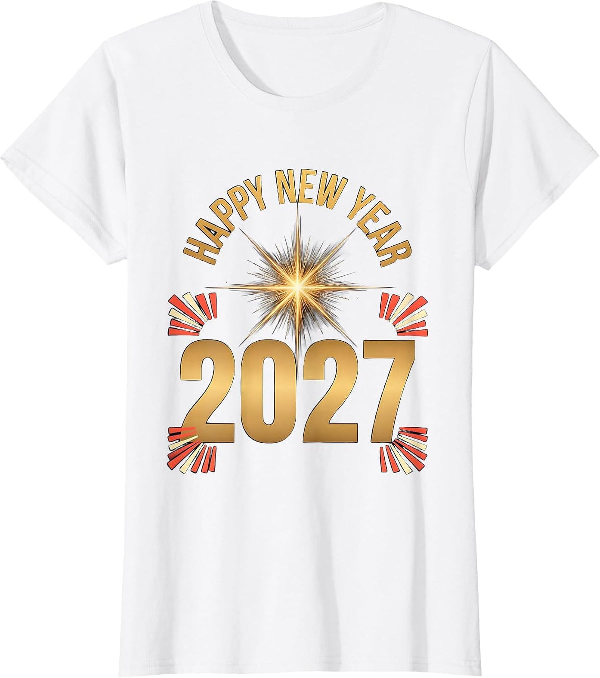 Happy New Year 2027 Countdown Party Family Matching T-Shirt - White