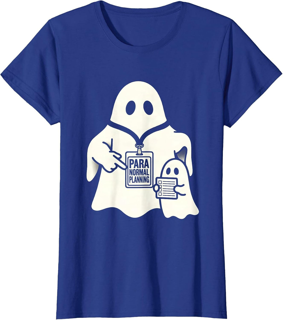 Women's Para Normal Planning Ghost SpEd Teacher Halloween T-Shirt - Royal Blue