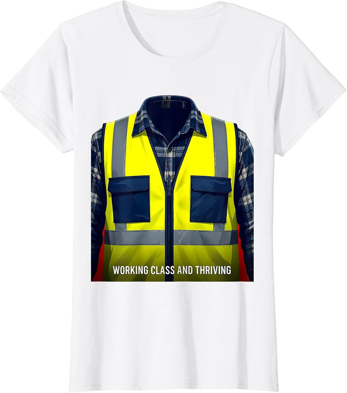 Working Class and Thriving Labor Day Design T-Shirt - White