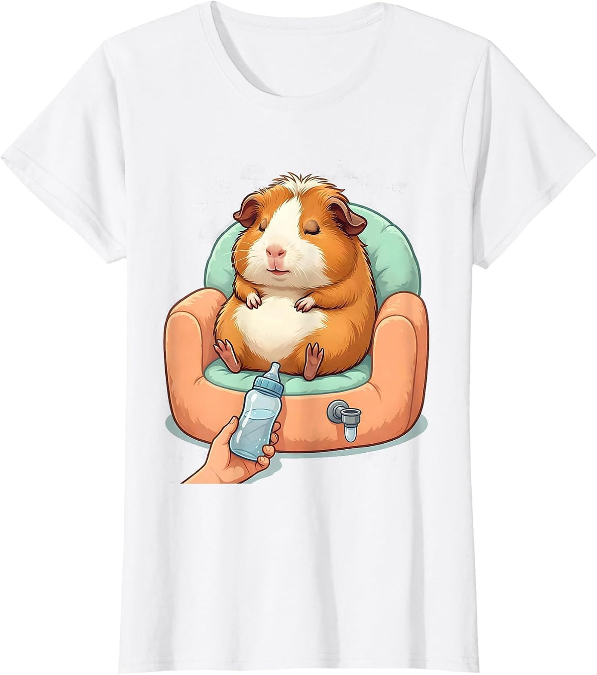 Cute Tailless Guinea Pig Kawaii Pet Lover Humor T-Shirt - White