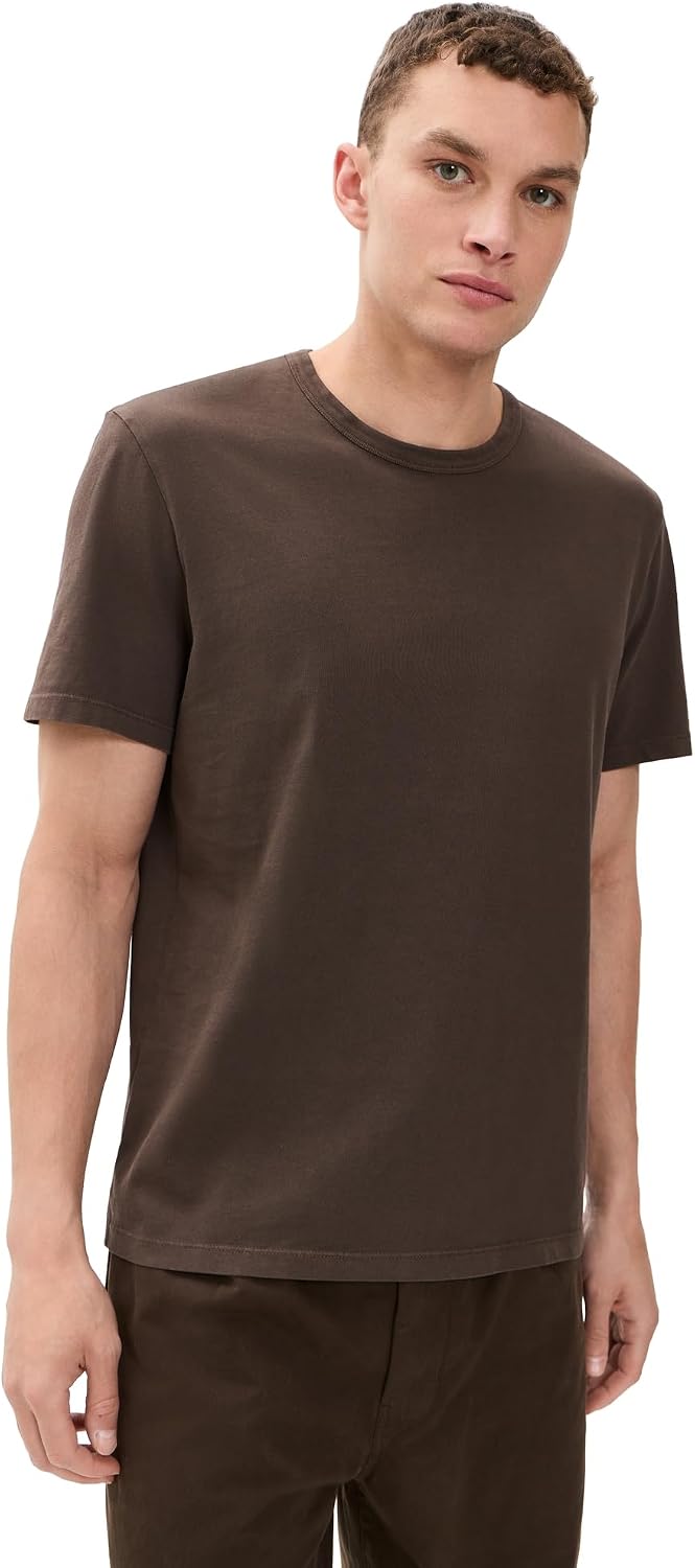 Madewell Men's Garment Dyed All Day Crew Neck Tee - Dark Cocoa