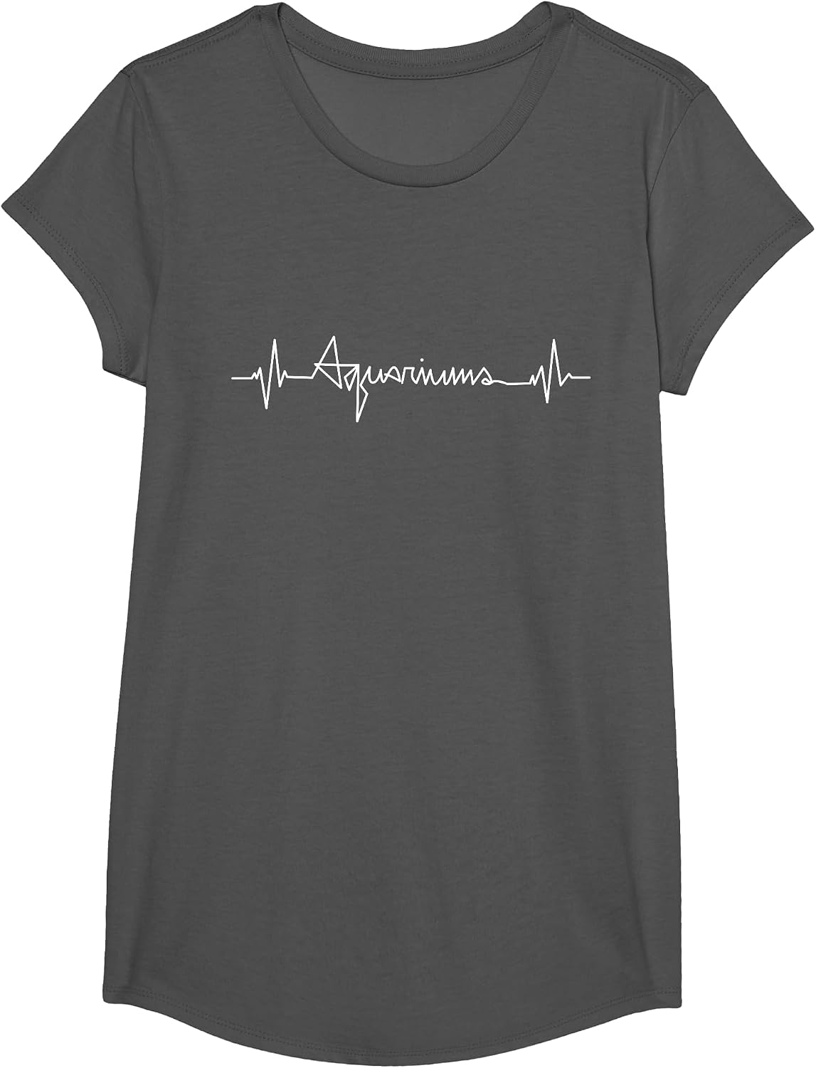 Saltwater Aquarium Heartbeat Aquariums T-Shirt - Girls Asphalt Grey