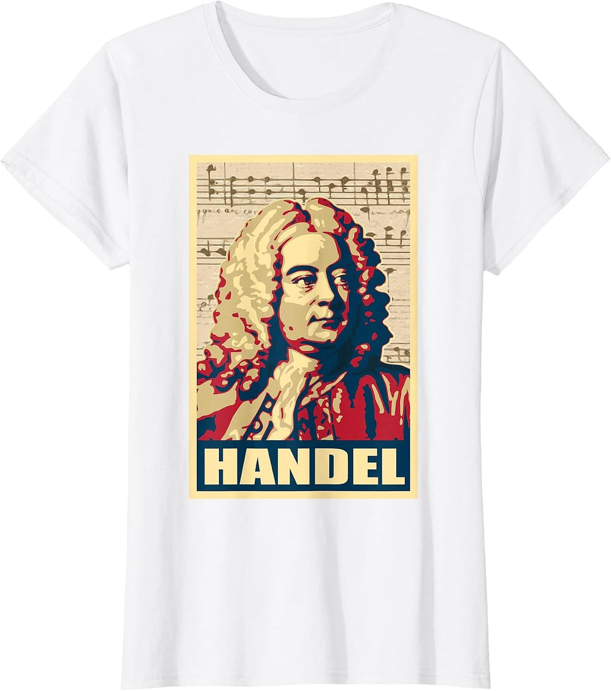 George Frideric Handel Classical Music Composer T-Shirt - White