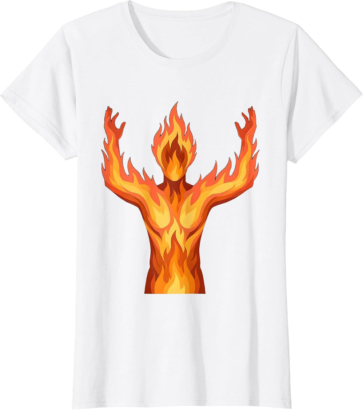 Rizz Em With The Tism Flame Silhouette Design T-Shirt - White