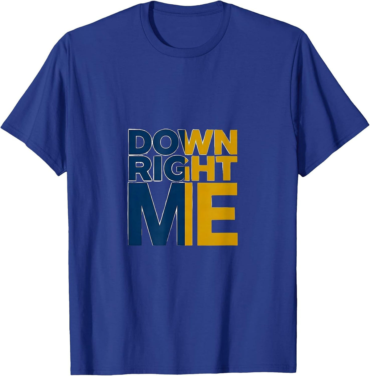 Down Right Me Minimalist Down Syndrome Awareness Family T-Shirt - Royal Blue