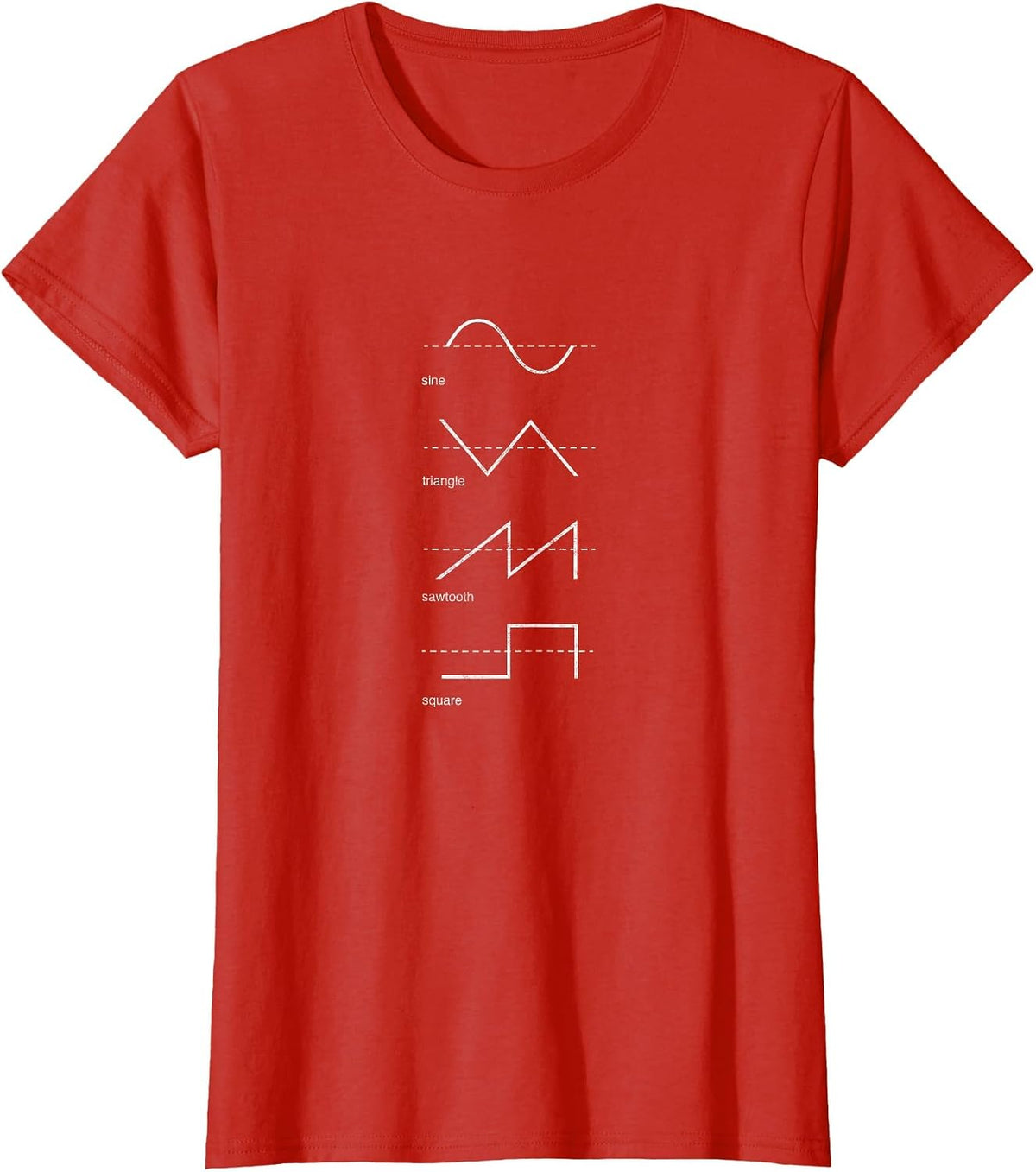 Synthesizer Audiowaves Vintage Analog Synthesizer Sound T-Shirt T-Shirt - Red