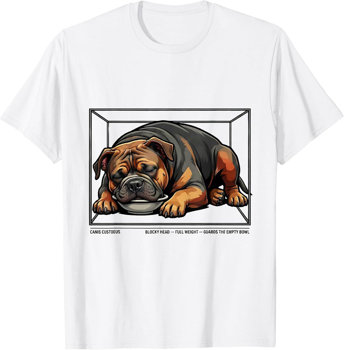 Men's Canis Custodus Pitbull Dog Mom Humor T-Shirt - White