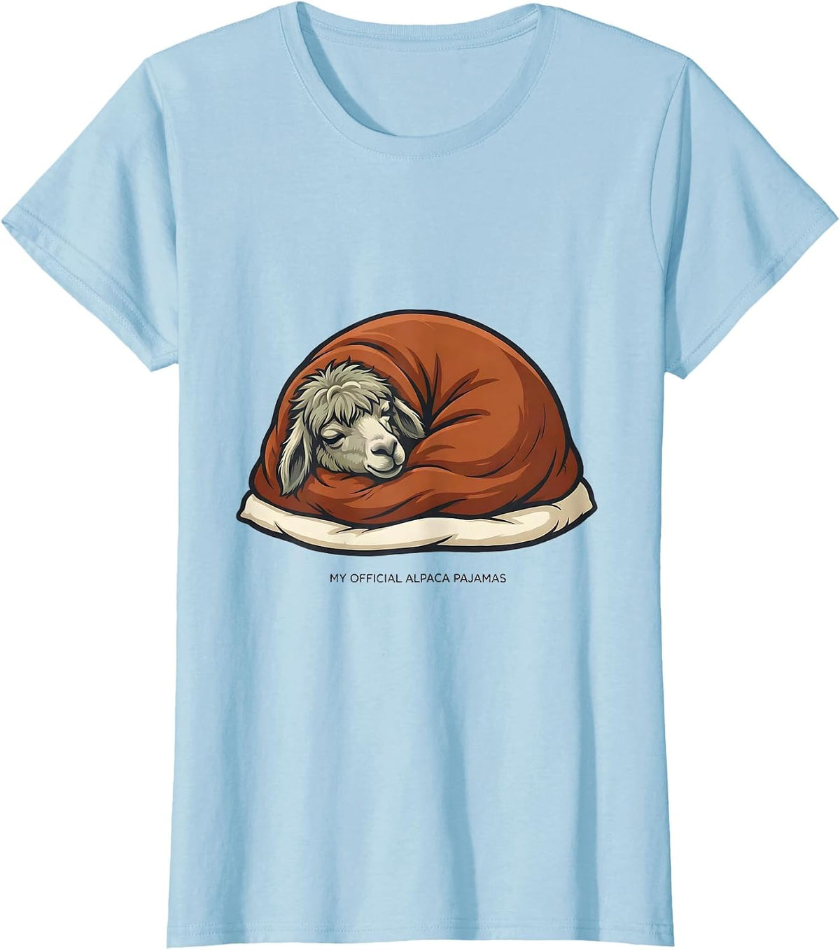 My Official Alpaca Pajamas Cute Alpaca Lover Sleepwear Gift T-Shirt - Baby Blue
