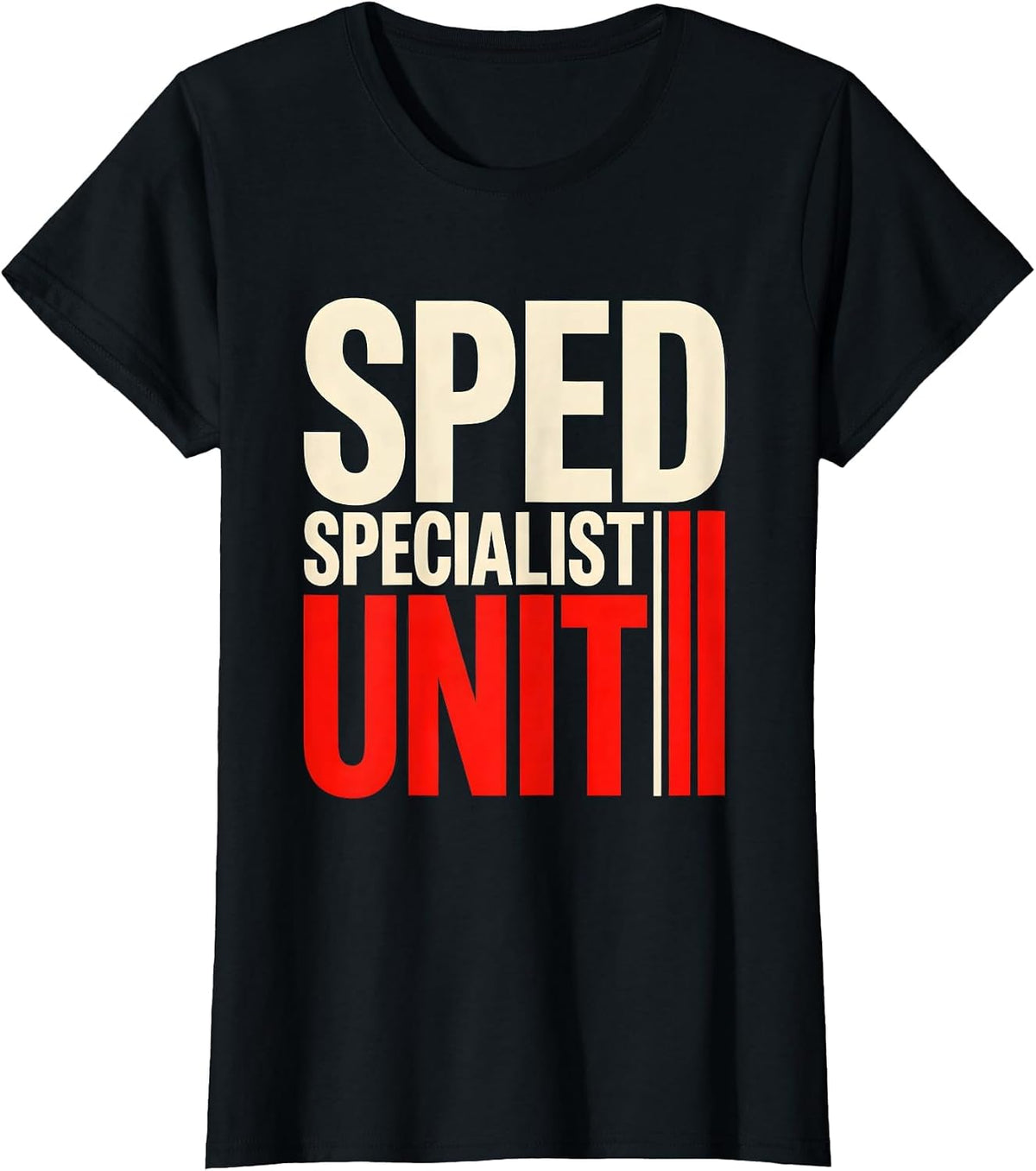 SPED Specialist Unit Funny Special Education Teacher Squad T-Shirt - Black