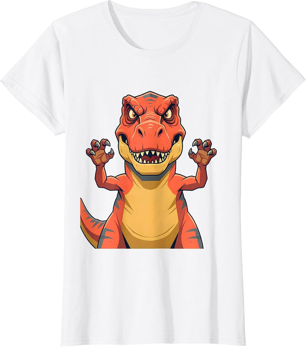 Funny T-Rex Arms Too Short To Clap Dinosaur T-Shirt - White
