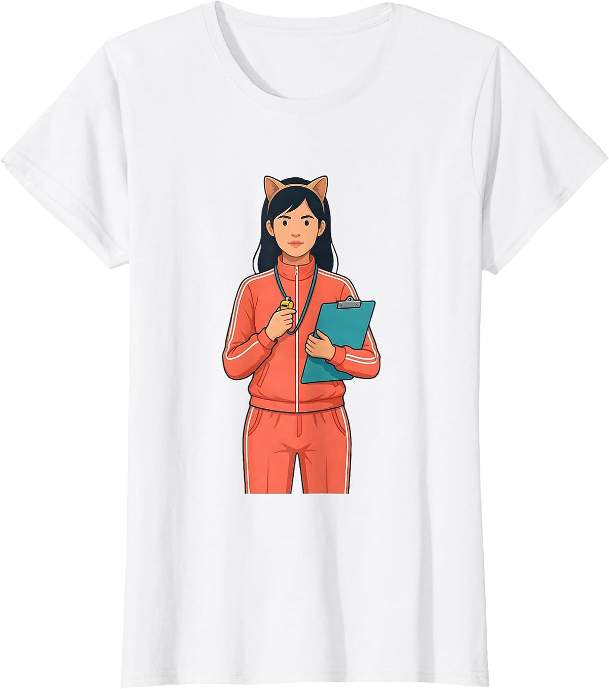 Women's Calm P.E. Teacher Halloween Costume Humor T-Shirt - White