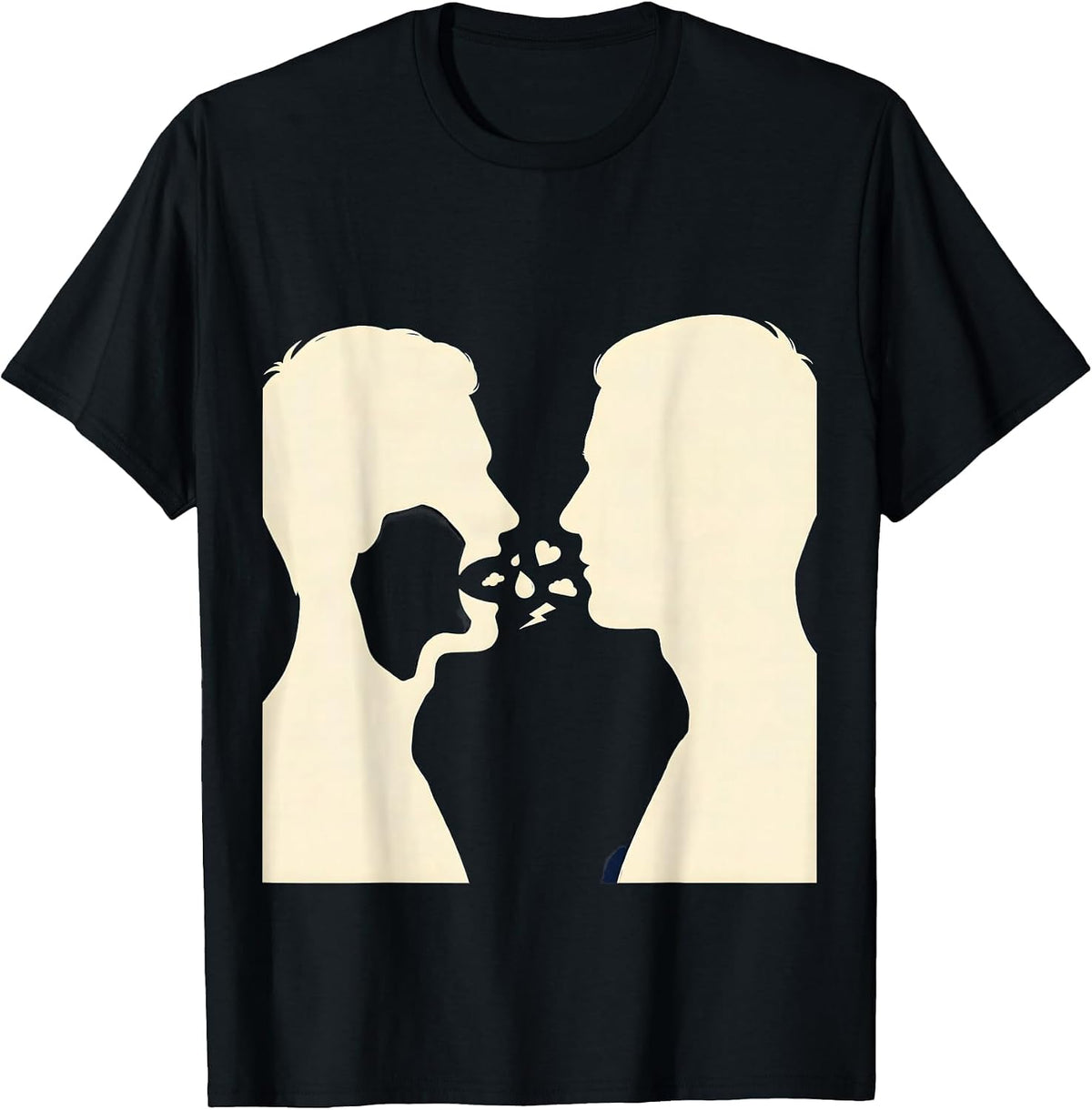 Men's Facing Emotions Mental Health Counselor Therapist Awareness T-Shirt - Black