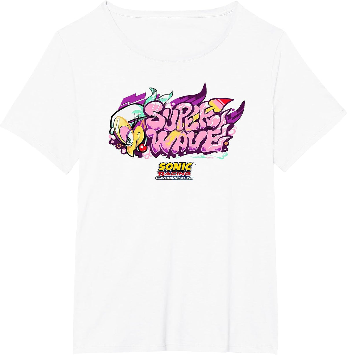 Sonic Racing CrossWorlds - Wave Decal T-Shirt - White