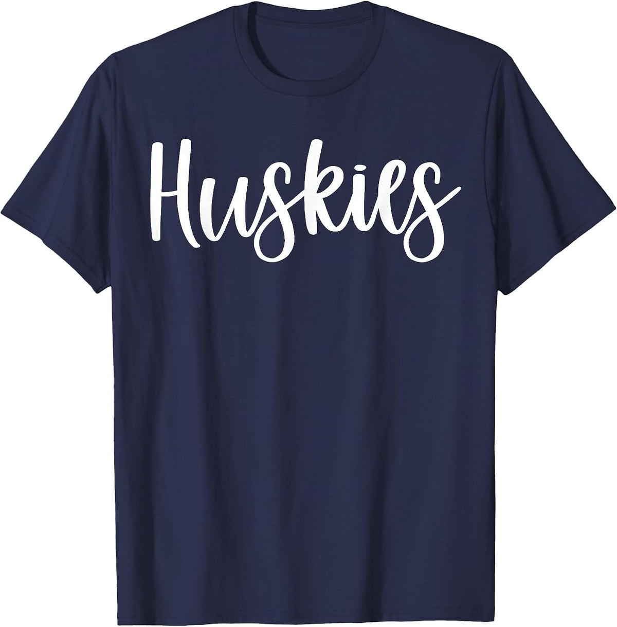 Huskies School Spirit Team Mascot Game Night T-Shirt - Navy Blue