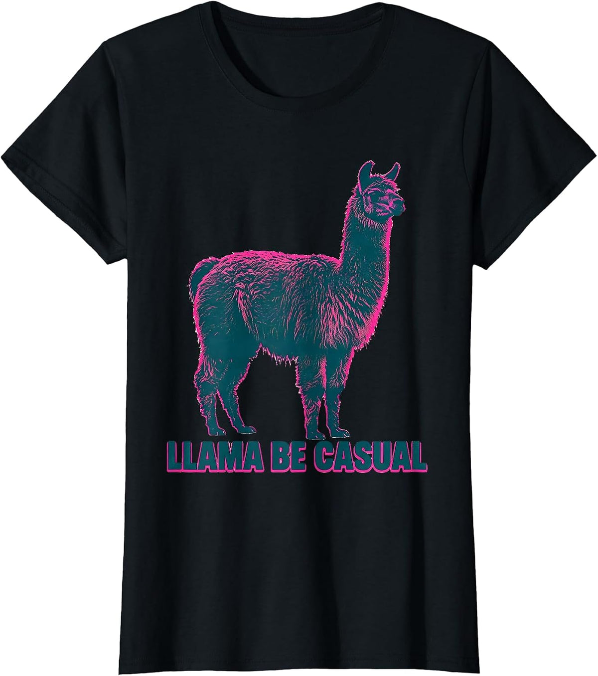 Llama Be Casual Funny Alpaca Novelty Humor Animal Lover Gift T-Shirt - Black