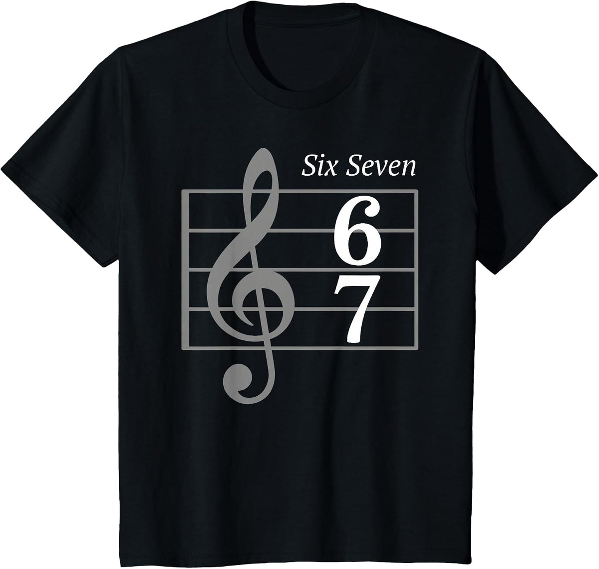 67 Meme Music Slang Musician Six Seven Funny Music Teacher T-Shirt - Black