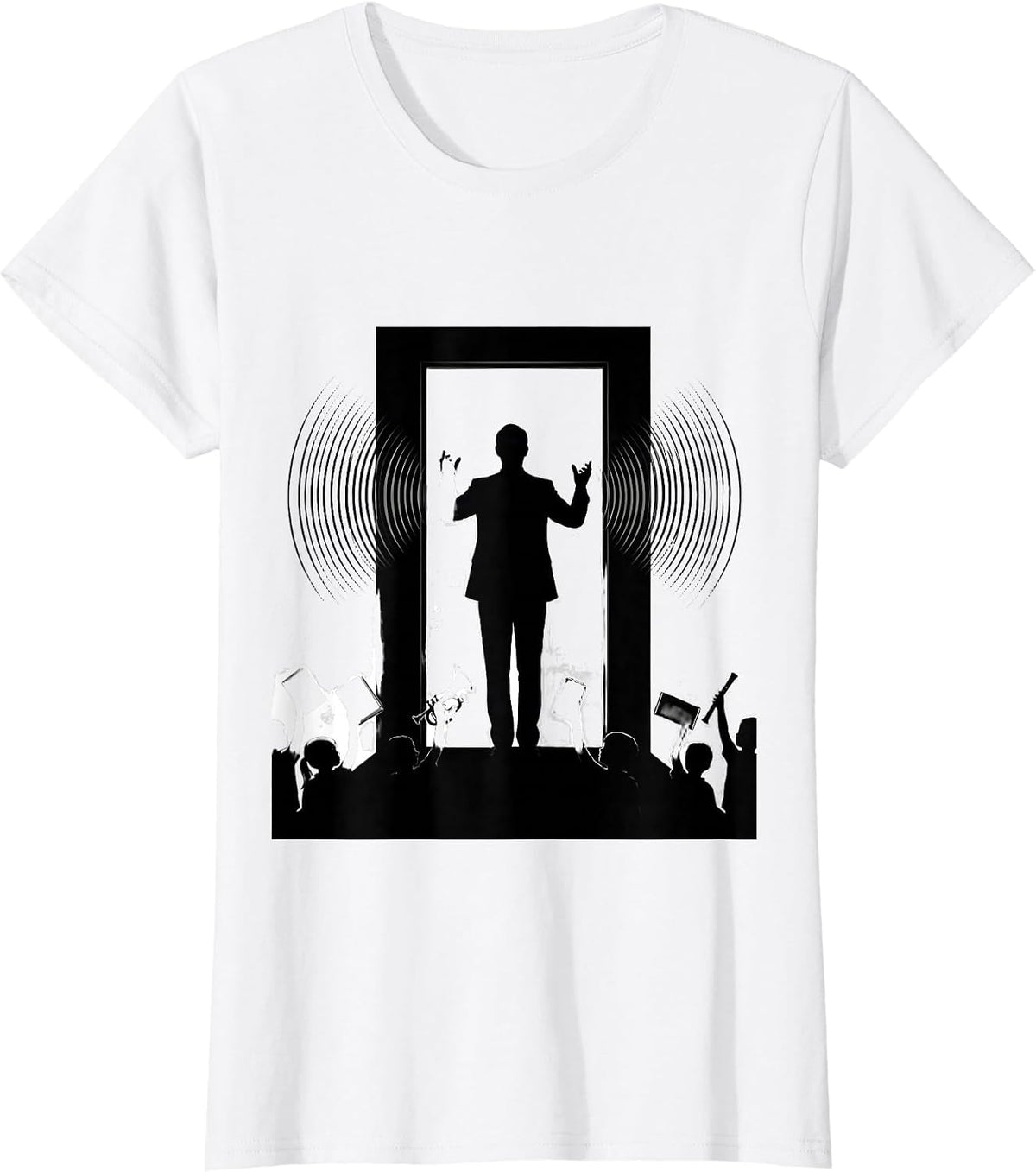Women's Music Teacher Classroom Sound Burst Back To School T-Shirt - White