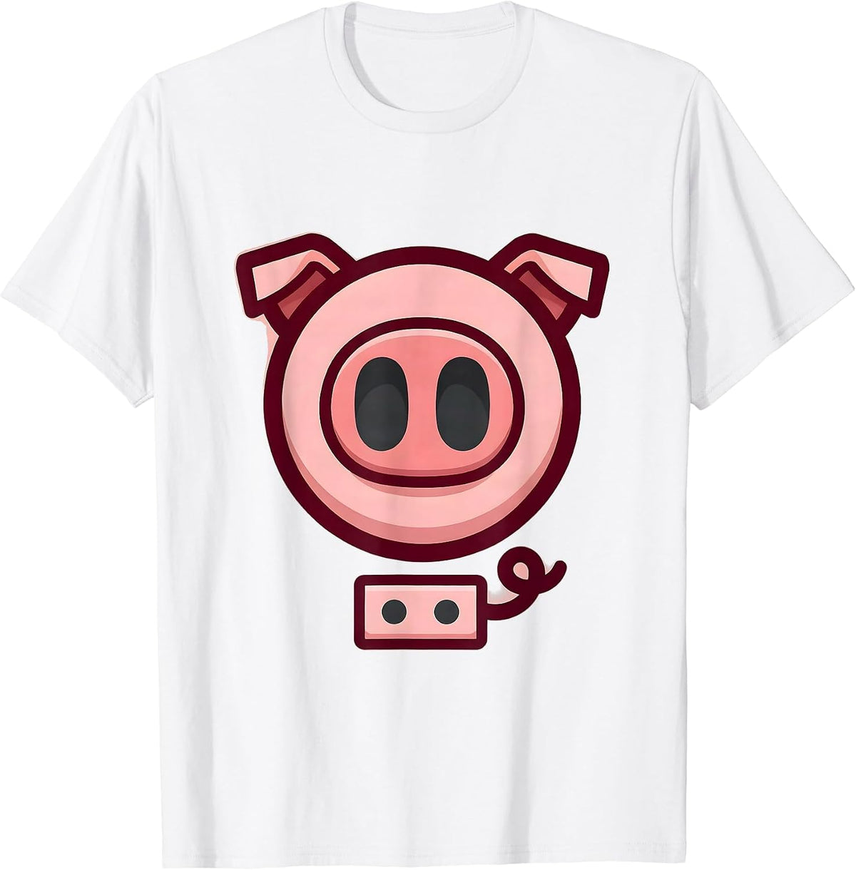 Men's Pig Snout Costume Funny Pig Lover Halloween Humor T-Shirt - White
