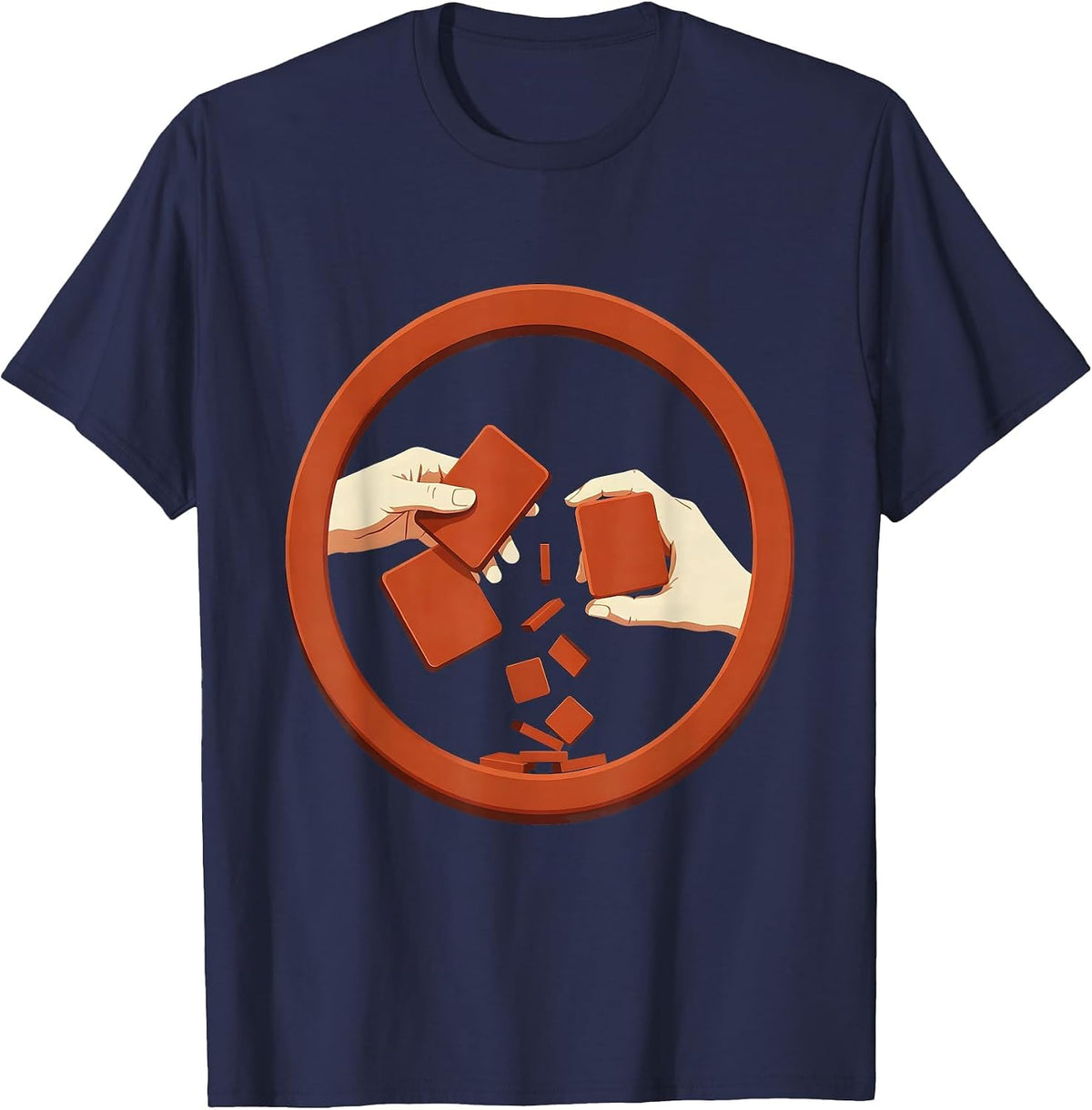 Men's Dyslexia Awareness Jumbled Letters Illustration T-Shirt - Navy Blue