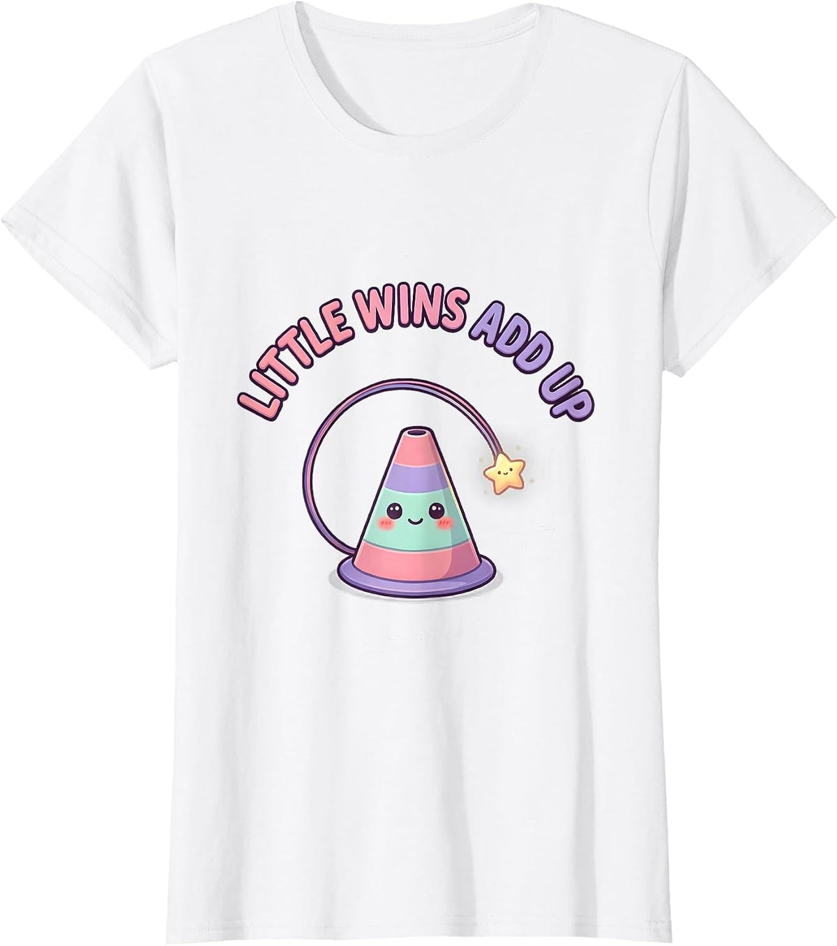 Little Wins Add Up Cute Kawaii Occupational Therapy OT PT T-Shirt - White