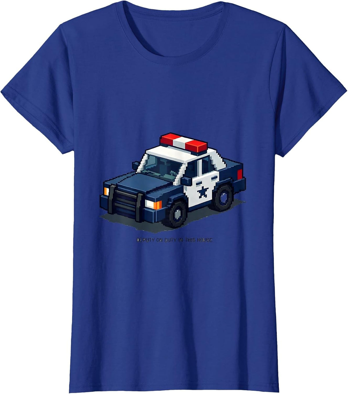 Women's Deputy On Duty In This House Funny Police Officer Gift T-Shirt - Royal Blue