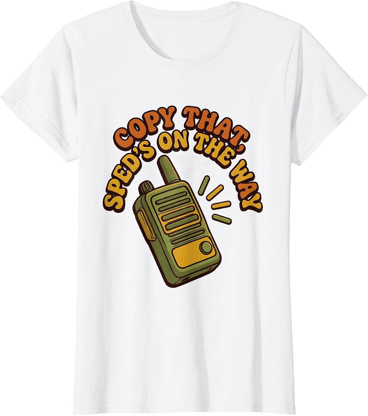 Copy That, SPED's On The Way Retro 70s Special Education T-Shirt - White