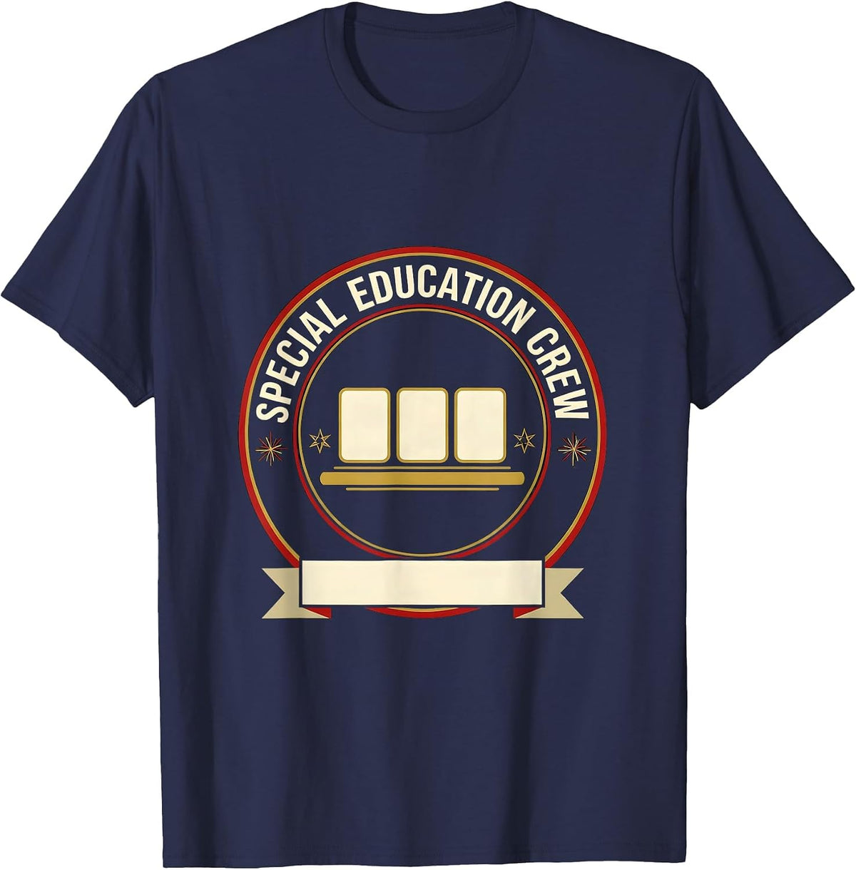 Special Education Crew Emblem Teacher Team Pride T-Shirt - Navy Blue